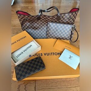 Authentic Louis Vuitton Neverfull GM and Zippy Wallet